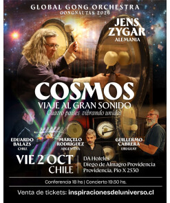 CONCIERTO GLOBAL GONG ORCHESTRA - JENS ZYGAR: COSMOS: VIAJE AL GRAN SONIDO - 2 OCTUBRE 2026